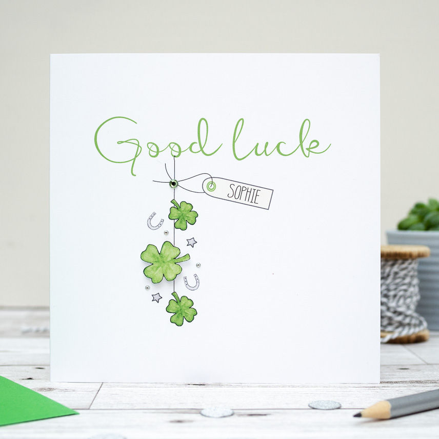 Personalised Good Luck Card